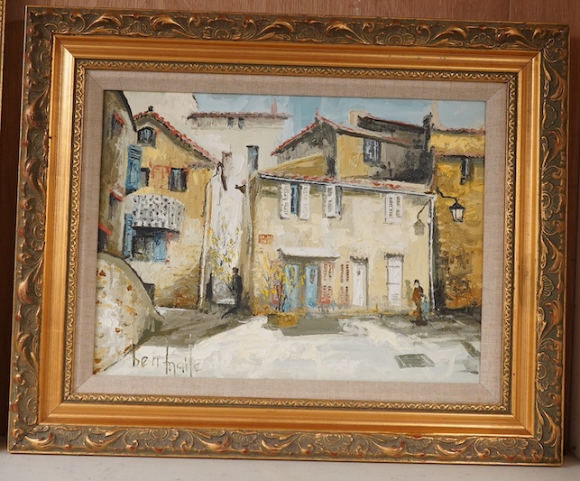 Ben Maile (1922–2017), impasto oil on canvas, ‘Grimaud, Southern France’, signed, 29 x 39cm, gilt framed. Condition - good